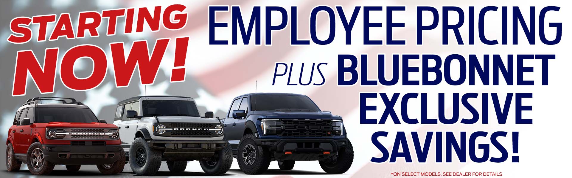 Employee Pricing starts now!