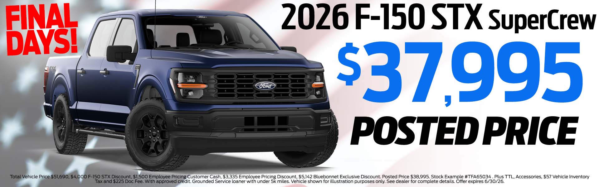 2026 F-150 STX $37,995