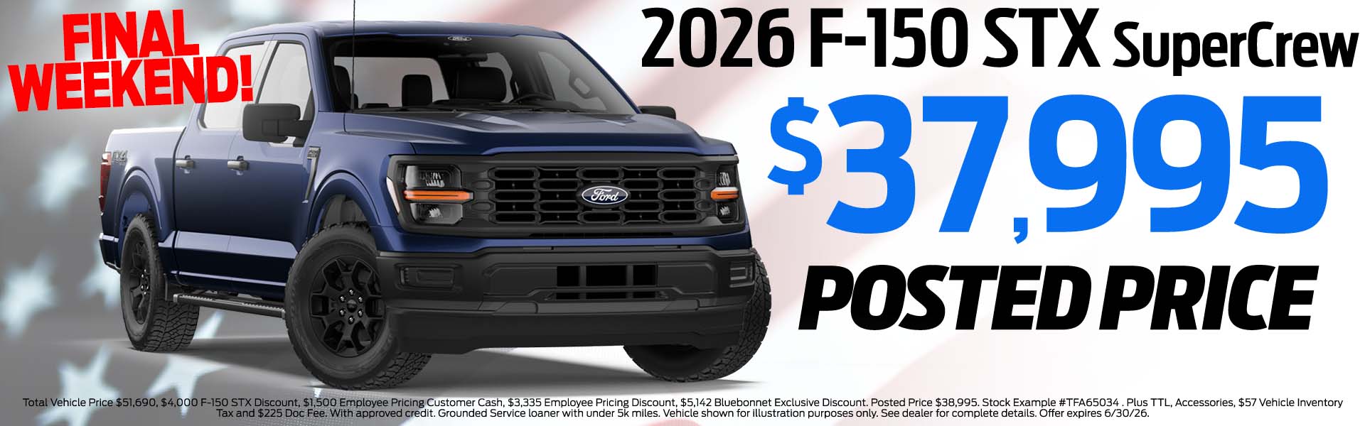 2026 F-150 STX $37,995