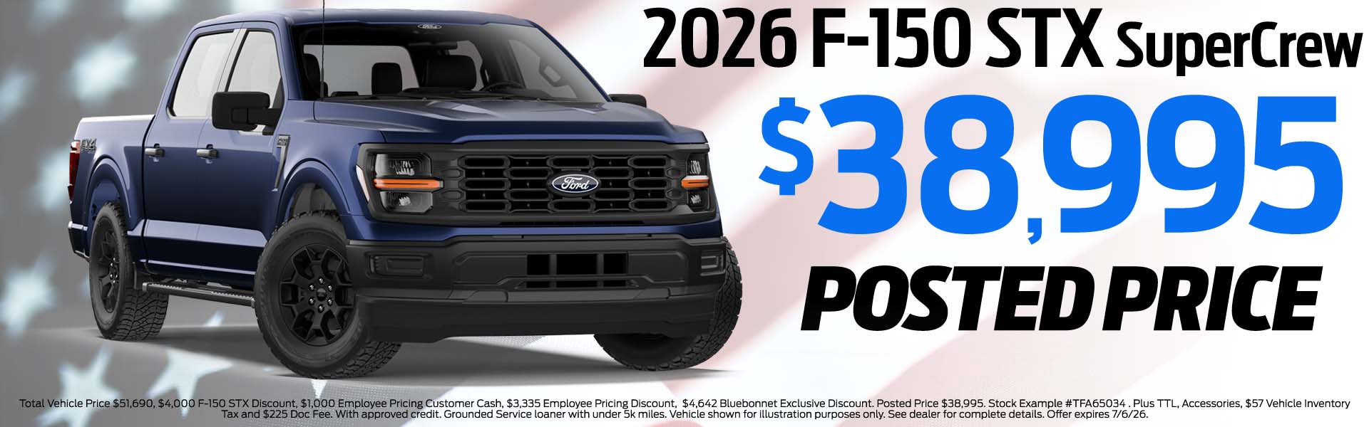 2026 F-150 STX $38,995