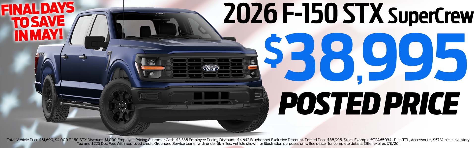 2026 F-150 STX $38,995