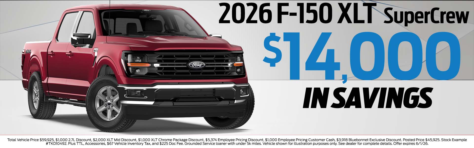 F-150 XLT $14,000 off MSRP