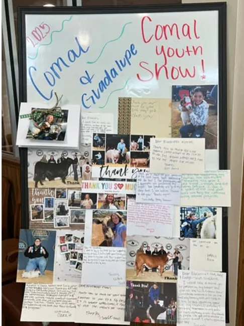 Youth Show bulletin board