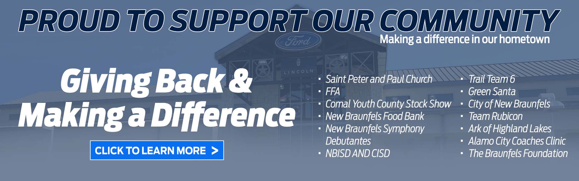 Bluebonnet Ford Gives Back 